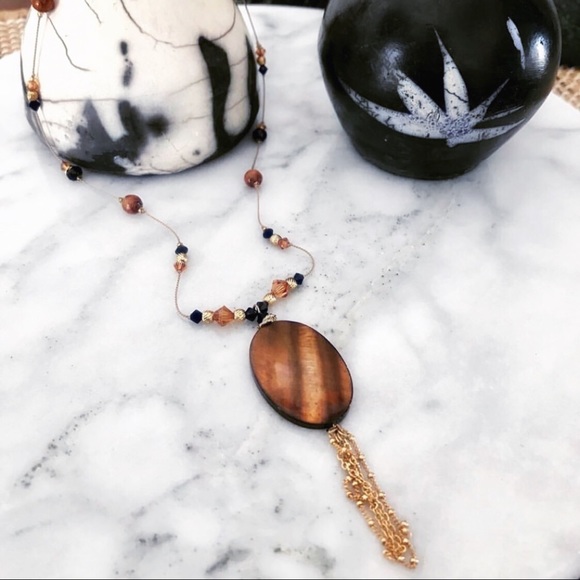 🎉FREE with purchase of 2 items🎉 Beads and tassel necklace - Picture 4 of 6